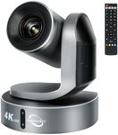 Vunvooker 4K Conference Room Camera,PTZ Camera 20X Optical Zoom with IP/USB3.0/HDMI/RS232/RS485 for IP Live Streaming Video Conference and Church Education,2024 Version