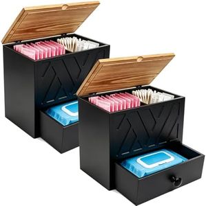 asbifou Tampon Holder for Bathroom Decor Feminine Product Organizer With Lid & Drawer Shark Week Box Girl Stuff