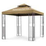 JANCANOPY Replacement Top Compatible with Living Crawford Collection Outdoor/Patio Soft-Top Gazebo, Sun-Shelter, 8x8-ft #088-1328-8