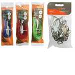 SOUTH BEND Fishing Stringer Bundle - Set of 4: 6ft, 9ft, 12ft Poly Cord Stringers & 35in Snap Chain, Heavy Duty, Braided Polyethylene, Metal Hardware