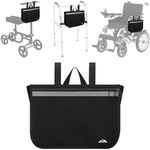 supregear Wheelchair Side Bag, Waterproof Storage Pouch for Rollator, Walkers, Power Wheelchairs and Knee Scooters - Wheelchair Armrest Bag for Elderly Seniors Portable Travel Tote