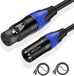 AuxLink XLR Cables, Microphone Cables 3ft 2 Pack, Heavy Duty Balanced XLR Speaker Cable Male to Female Suitable for Microphones, Speaker Systems, Radio Station, Stage Lighting and More-3 Feet