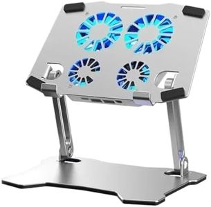 RXJPASD Compatible for iPad, X16 Aluminum Alloy Adjustable Folding Telescopic Stand with 4 Cooling Fans