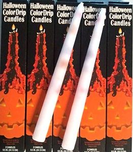 Halloween Color Drip Candles Set 0f 6 Candles 10"