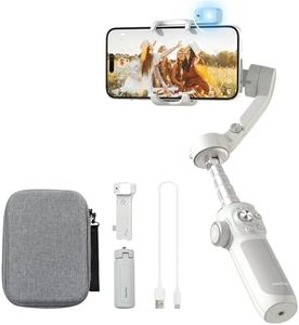 FeiyuTech VB 4 Kit stabilisateur de cardan pour smartphone avec tige extensible de 8,4 pouces, sac, suivi activé pour l'éclairage, contrôle des gestes, maximum 0,7 lb