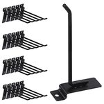 Swpeet 20Pcs 6 Inch Heavy Duty Slatwall Hooks Assortment Kit, Slatwall Accessories Slatwall Panel Hooks Garage Organization Slat Wall Hooks Pegboard Gridwall Hooks Display Hooks for Retail Black