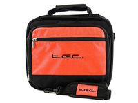 Twin Compartment Case Bag by TGC ® (Hot Orange & Black) for ieGeek 12.5" Portable DVD Player