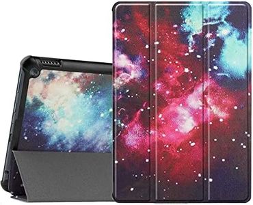 FANRTE Case Fits All-New Amazon Kindle Fire HD 10 & 10 Plus Tablet (11th Generation, 2021 Release)-Slim PU Leather Trifold Stand Cover PC Hard Back Shell with Auto Wake/Sleep（Galaxy）