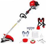 Gas Weed Eater, 52CC 2-Stroke Weed Wacker Gas Powered, 2 in 1 Multi-Functional String/Grass Trimmer, Brush Cutter for Gardening Shipping from USA Fast Arrival