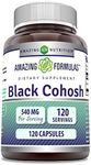 Amazing Formulas Black Cohosh 540 Mg per Serving 120 Capsules Supplement | Non-GMO | Gluten-Free | Made in USA