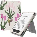 MoKo Case for 6.8" Kindle Paperwhite(11th Generation-2021) and Kindle Paperwhite Signature Edition, Slim PU Shell Cover Case with Auto-Wake/Sleep for Kindle Paperwhite 2021, Tulip