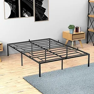 ROWEQPP Full Metal Bed Frame, Platform Bed Frame with Steel Slat Support Heavy Duty Frame, No Box Spring Needed, Easy Assembly 75.2"(L)×53.9"(W)×13.8"(H),Full Size,One Size,yxbed02