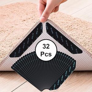 ADARPA Pinzas para Alfombras, 32 Piezas Antideslizante Alfombra Pinzas | Reutilizable und Lavable Bases Antideslizante para Alfombras, Dormitorios, Baño, Salón, Cocina, Oficina, Interior y Exterior