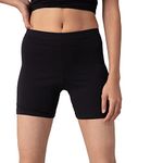 NYKD by Nykaa Stretch Cotton Cycling Shorts | with Features Like Durable and Concealed Waistband -NYP083- Black,M