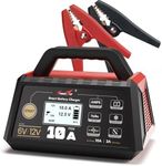 TowerTop Smart Car Battery Charger: 10A Battery Chargers 6V/12V Boat Battery Chargers with Auto Repair, Desulfator, Maintainer, Winter Mode, Suitable for AGM, Lithium (LiFePO4), Deep-Cycle Batteries