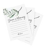 Bliss Collections Greenery Share A Memory Cards - Perfect for: Funeral, Celebration of Life, Memorial, Retirement, Going Away Party, Birthday, Graduation, Wedding, 50 Pack of 4x6 Cards