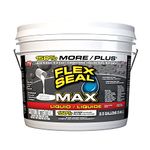 Flex Seal Liquid MAX, Waterproof Rubber Seal, Patch Leaks, Repair Multi-Surface Indoor & Outdoor; Thick Coating for Roofs, Cracks, Gutters, Concrete, Basement, Foundation, White, 2.5 gal (9.46 L)