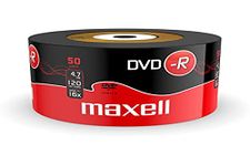 Maxell 504892 DVD-R 4.7 GB 16X 120 Min Video - Matt Silver (50 Disk Pack - Shrink Wrapped)