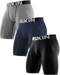 DRSKIN Men's 3 Pack Compression Shorts Sports Running Cool Dry Tights Pants Leggings Active Baselayer Rashguard (Line (BB301+DNA308+GR304), 2XL)