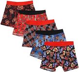 Five Nights at Freddys Horror Video Game Youth Boys Underwear 5pk Boys Boxer Briefs Set- Size 4