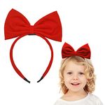 ALLY-MAGIC Red Bow Headbands, Large Bowknot Hairband, Christmas Hairbands Headdress for Women Girls, Vintage Hairbands for Xmas Party Cosplay Christmas Costume Accessories Y9HDJFG (Red)