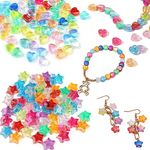 LadayPoa 400pcs AB Acrylic Heart Beads Star Beads for Jewelry Making Cute Plastic Beads for Necklace Bracelet Earing Assorted Spacer Beads Bulk Aesthetic Beads Charms Craft DIY (Mixed Color)