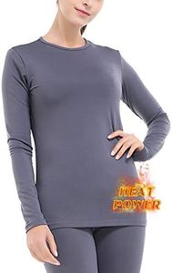 MANCYFIT Thermal Underwear for Women Long Johns Set Fleece Lined Ultra Soft Dark Grey XXX-Large