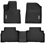 OEDRO Floor Mats Compatible for 2022-2024 Hyundai Tucson, Unique Black TPE All-Weather Guard, Front and Second Row, Full Set Liners