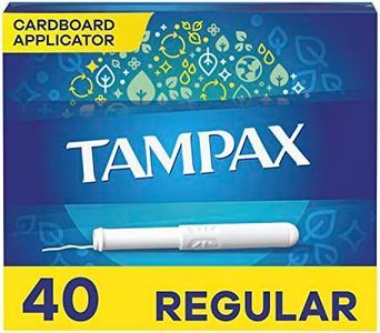 Tampax Tampons, Regular Absorbency, Cardboard Applicator, Leakgaurd Skirt, Unscented, 40 Count