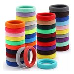 Saavi™ Rubber Band Cotton Hair Rubber Bands (Multicolor 20 Pieces) Elastic Durable Ponytail Holder Hair Ties, Buns Headbands, Accessories for Girls and Women (Pack of 20)