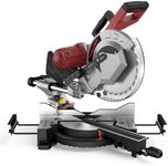 Marvtool 12-Inch Dual-Bevel Sliding Compound Miter Saw, 3800RPM, 15 Amp, Dual Bevel 0-45° with Extension Table, 36T Blade, Power Saw for Metal, Plastic, Wood, Laminates