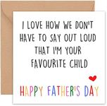 Fathers Day Card - Funny Happy Father's Day Cards - For Dad Daddy Father s Stepdad Stepfather Pop Husband - From Son Daughter Both Of Us - Gifts Joke Gift Cute Humour Large - 14cm…