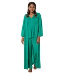 Natori Women's Shangri La Robe Length 49" Bathrobe, Vivid Teal, XL