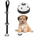 SlowTon Pet Doorbells, 2 Pack Metal Bell Dog Training with Non Skid Rubber Bottoms Puppy Door Bell for Potty Training Go Outside Clear Ring Pup Doggy Pooch Tool Communication Device for Dogs Cats