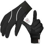 Origem Thermal Gloves Men Women, 3M Thinsulate Winter Gloves, Water Resistant Cycling Gloves, Anti Slip Touch Screen Gloves Liner for Runing Riding Walking Driving Outdoor