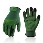 Vgo 1Pair Gardening Gloves Ladies,Safety Work Gloves,Puncture-proof,Touchscreen(M,Green,SL7471)