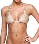 Gary Majdell Sport Women's New String Bra Swimsuit Top Natural Large