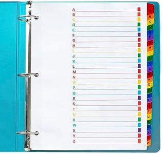 Alphabet Binder Dividers for 3 Ring Binder - (6 Sets of 26), 8.5 x 11 Letter Size, A-Z Dividers - Perfect for Streamlining Your Filing System