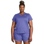 Under Armour Women's Tech Short Sleeve V Neck, (561) Starlight / / Celeste, Small