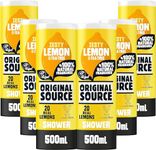 Original Source Lemon & Tea Tree Shower Gel, 100 Percent Natural Fragrance, Vegan, Cruelty Free, Paraben Free, Bulk Buy, Pack of 6 x 500 ml