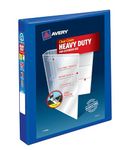 Avery Heavy Duty View 3 Ring Binder, 1" Inch, One Touch, Pacific Blue, 4 Pockets, 275 Sheet Capacity, PVC Free (79772)