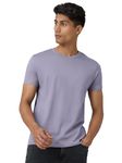 XYXX Men's Solid Regular Fit T-Shirt (XY_CR15_Tshirt_1_Grey Lilac