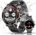 Smart Watch for Men - 1.43" AMOLED Military Smartwatch Men Women Answer/Make Call, 130+ Sport Modes Fitness Watch IP68 Waterproof Heart Rate Sleep Monitor Step Counter Smart Watches for Android iOS