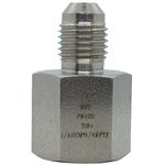 RFS Stainless Steel JIC Flared Tube Fitting, Straight, 3/8" Tube OD JIC Male x 1/2" NPT Female