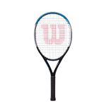 Wilson Ultra Tennis Racket 26 V3.0, For children aged 9-10 years, Power Rib geometry, Black/Silver/Blue, WR043510U