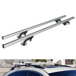 Universal Car Roof Rack Cross Bar,56 Inch Thick Aluminum Rooftop Crossbars Adjustable,Fits Most Vehicles with Existing Raised Side Rails with Gap