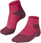 FALKE Women's RU Trail Running Socks, Ankle Length, Thick Padding, Stabilizing Athletic, Breathable Quick Dry, Nylon, Pink (Rose 8564), 8-9, 1 Pair