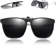 Babbblisio Clip on Sunglasses clip on sunglasses mens Flip up Rimless Myopia sunglasses clip on Easy to Put on and Take off One handed over glasses sunglasses for men Sunglasses for Driving Travel