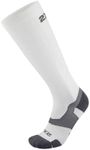 2XU Vectr Full Length Sock, White/Grey, Small
