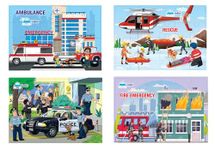 FunBlast Jigsaw Puzzles for Kids - Emergency Rescue Jigsaw Puzzles for Kids and Police Team Jigsaw Puzzle Toys, Floor Puzzle for Children, Set of 4 Puzzles - 96 Pcs Puzzle (Multicolour)